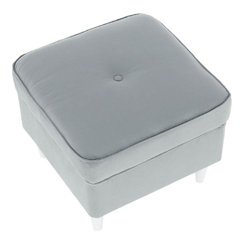 Taburet v nadčasovom dizajne, svetlosivá-biela