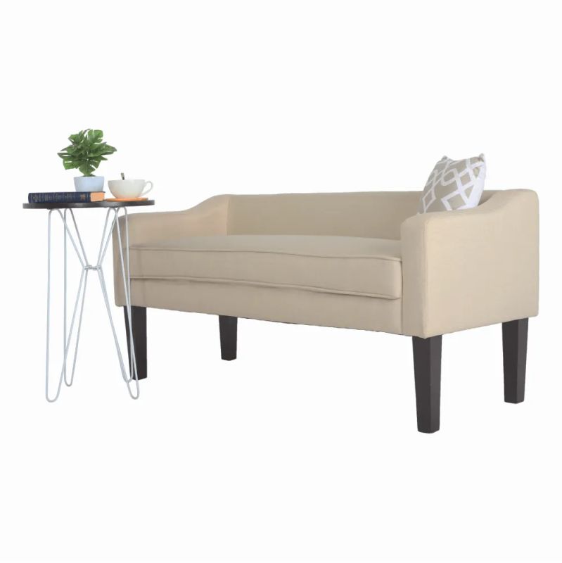 Elegantná lavica v béžovej látke