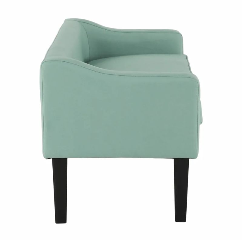 Elegantná lavica v mentolovej látke