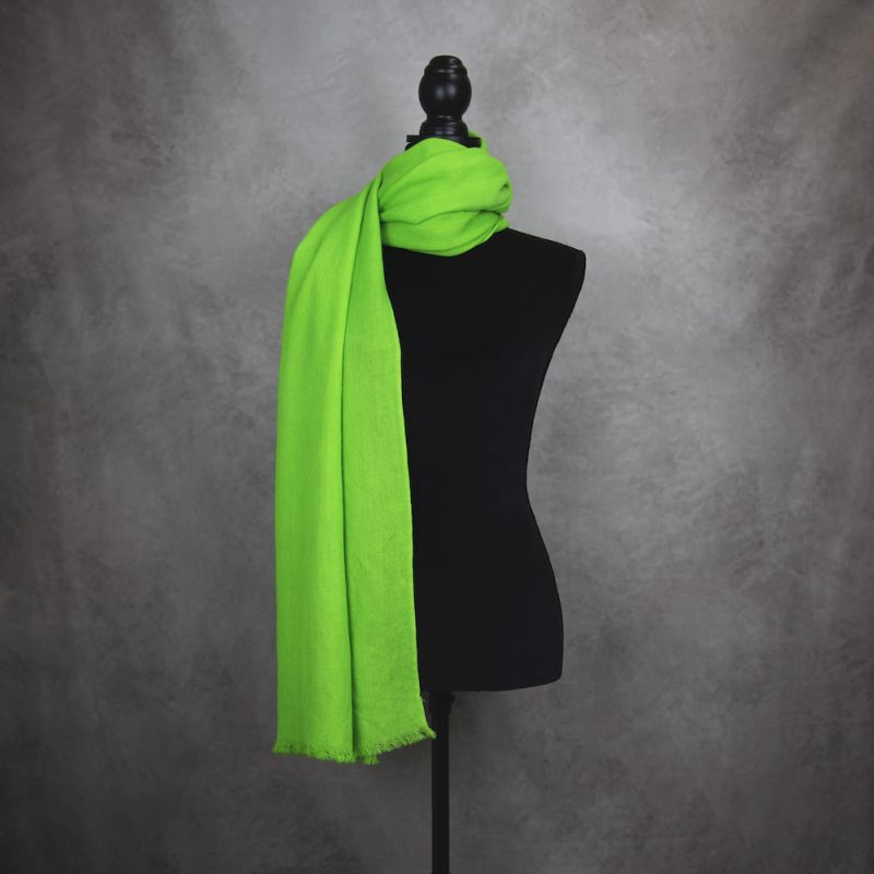 Zimný šál z Merino vlny, Zelený