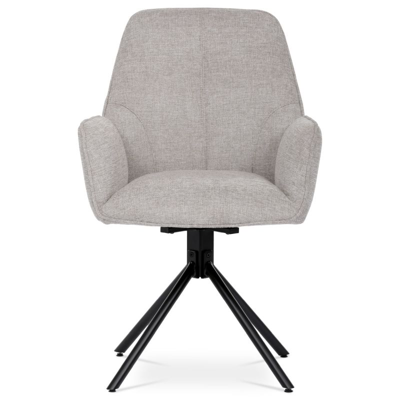 Jedálenská stolička krémová látka, otočný mechanizmus