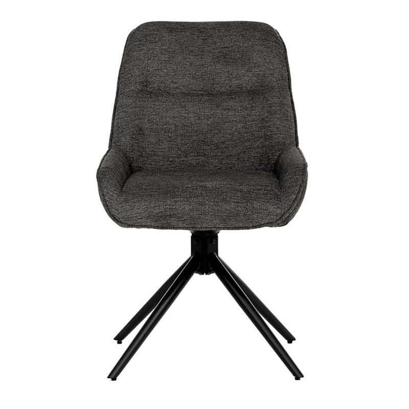 Jedálenská stolička tmavo šedá látka s otočným mechanizmom