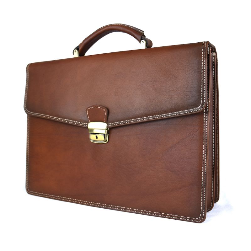 Luxusná kožená pracovná aktovka v cigaro farbe (Limitovaná edícia)
