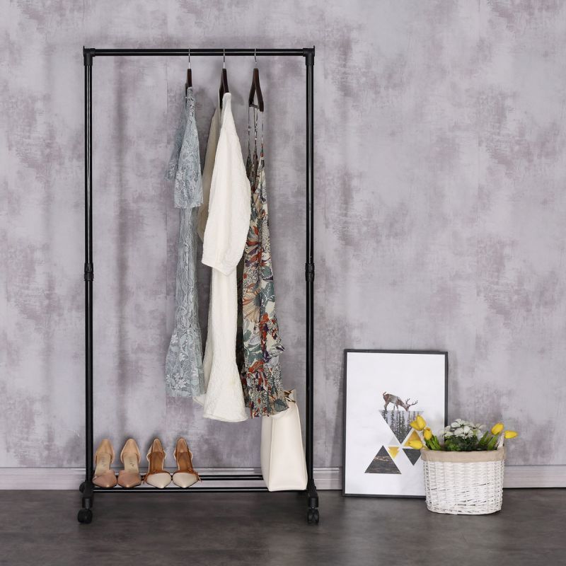 Stojan na šaty jednoramenný, čierny