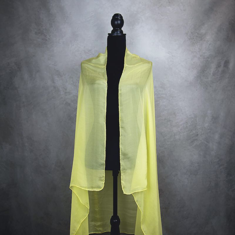 Hodvábny šál ŽLTÝ 180 x 110cm