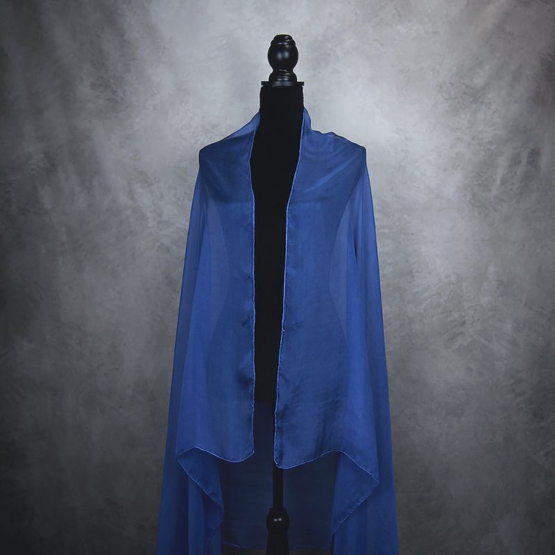 Hodvábny šál TMAVO MODRÝ 180 x 110cm