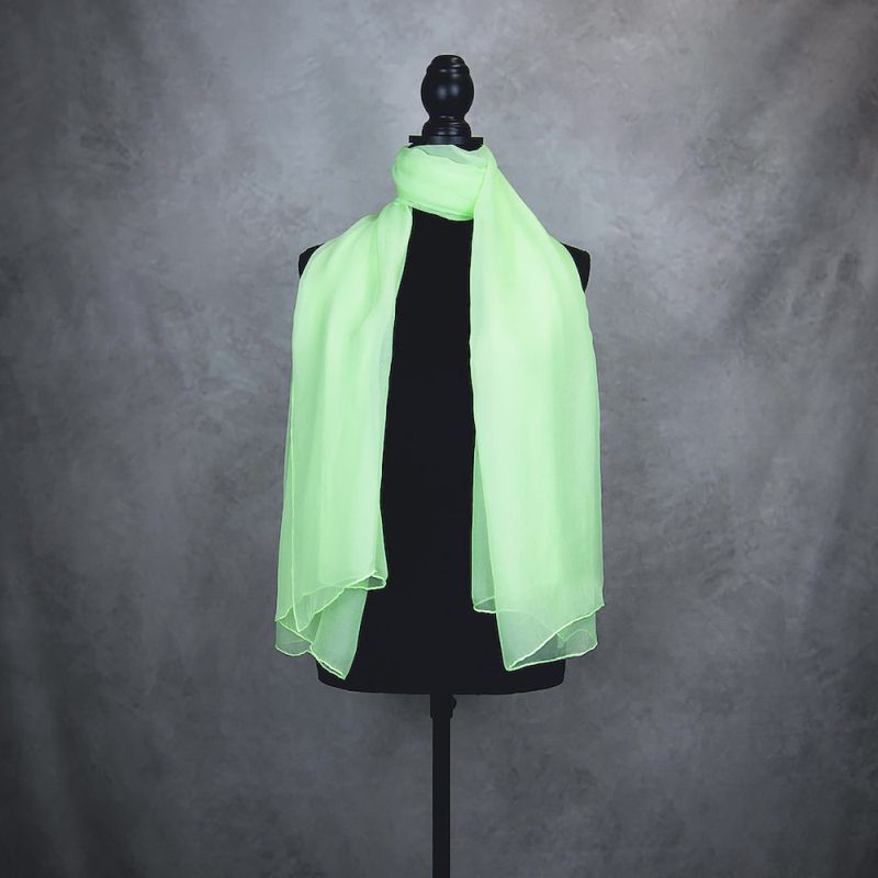 Hodvábny šál NEÓNOVO ZELENÝ 180 x 110cm