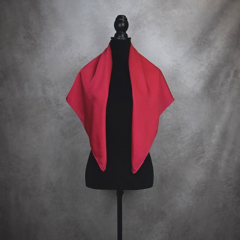 Hodvábna šatka RUŽOVO-ČERVENÁ 90 x 90cm