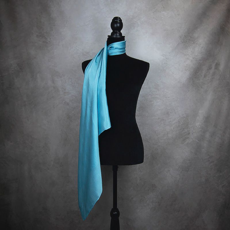 Hodvábna šatka ZELENO MODRÁ 90 x 90cm