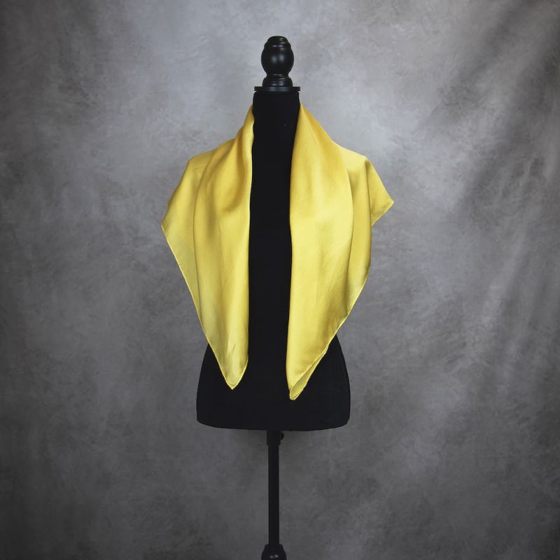 Hodvábna šatka ZLATO OKROVÁ, 90 x 90cm