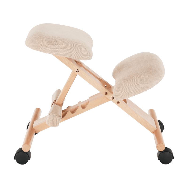 Moderná a ergonomická kľakačka, krémová-buk