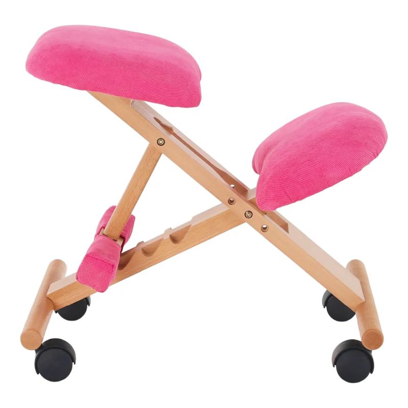 Moderná a ergonomická kľakačka, ružová-buk