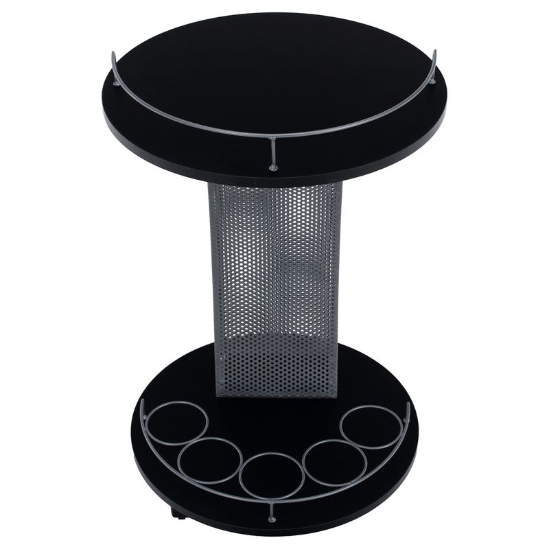 Servírovací vozík, kov+čierna