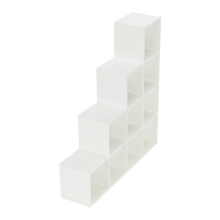 Regál pyramída, biely