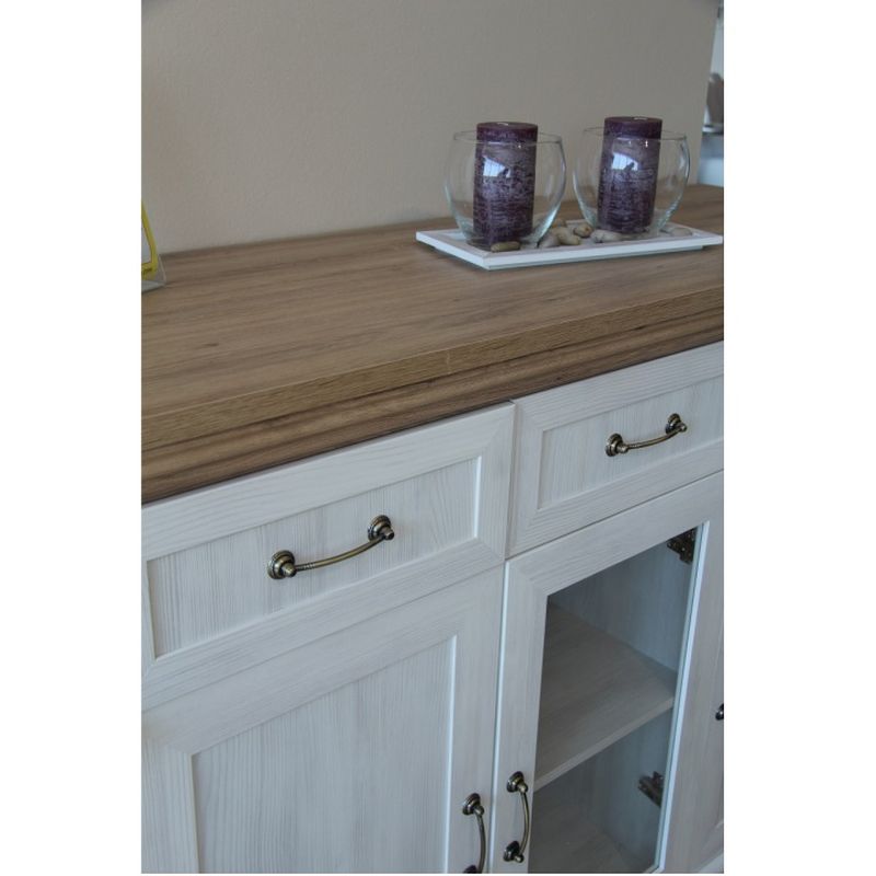 Regál otvorený, sosna nordická-dub divoký