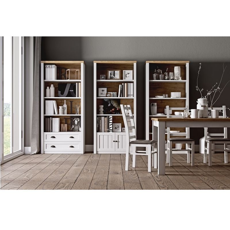 Regál R3, sosna andersen-dub lefkas