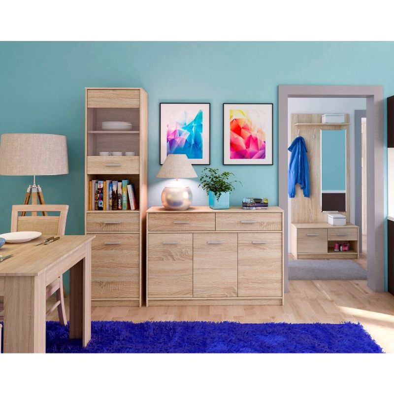 Regál 2D1S, dub sonoma