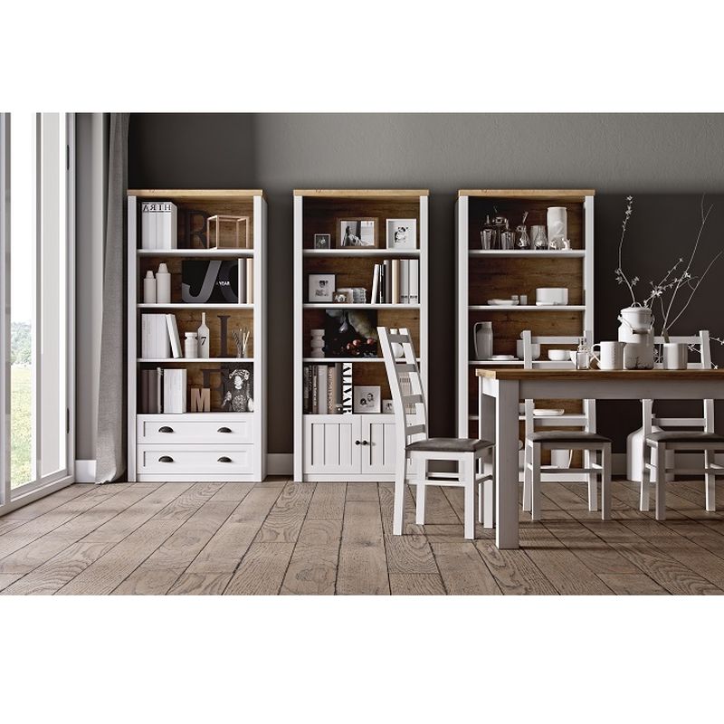 Regál R1, sosna andersen-dub lefkas