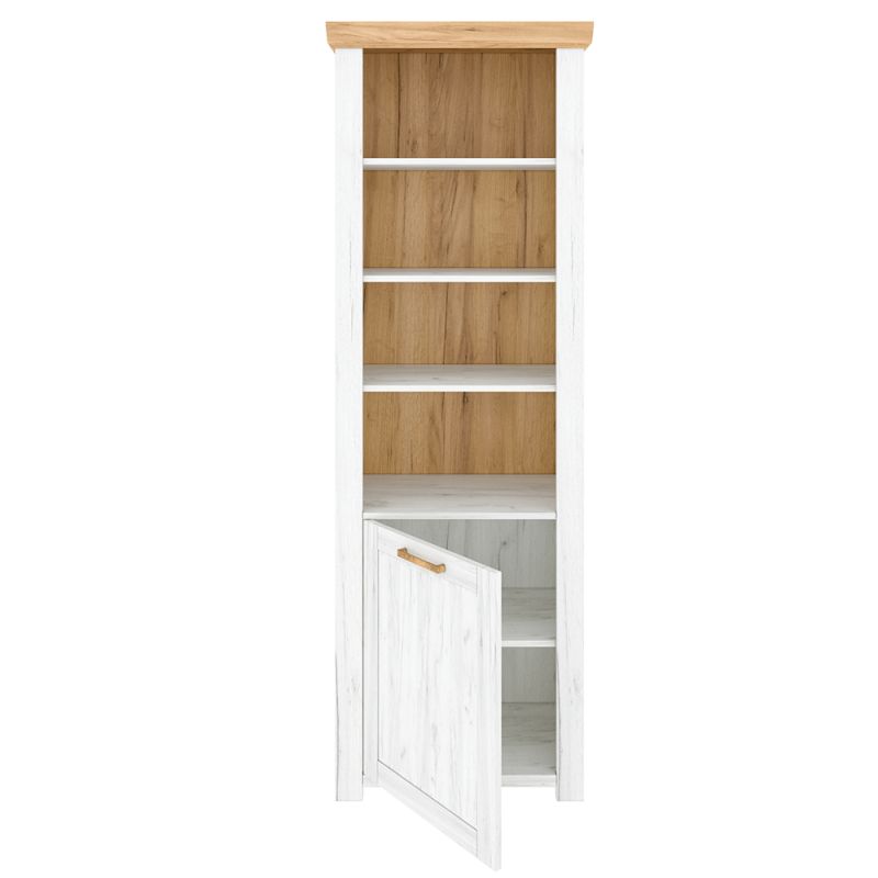 Otvorený regál, dub craft zlatý-dub craft biely