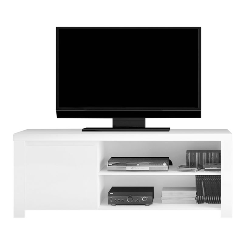 TV stolík 1D/160 v bielom lesku