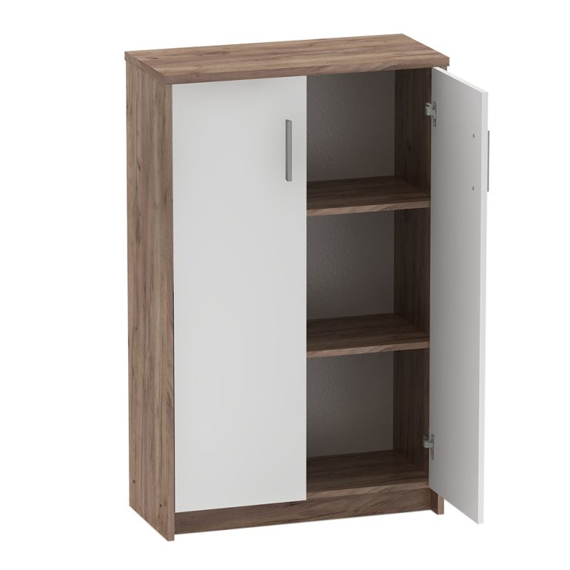 Kancelárska skrinka z kvalitnej DTD, kraft dunkel-biela