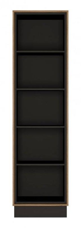 Luxusný regál policový, dub catania-čierna perla