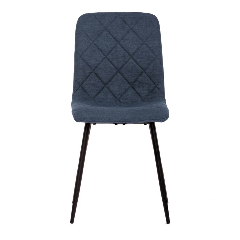 Moderná, štýlová a pohodlná stolička v modrej látke