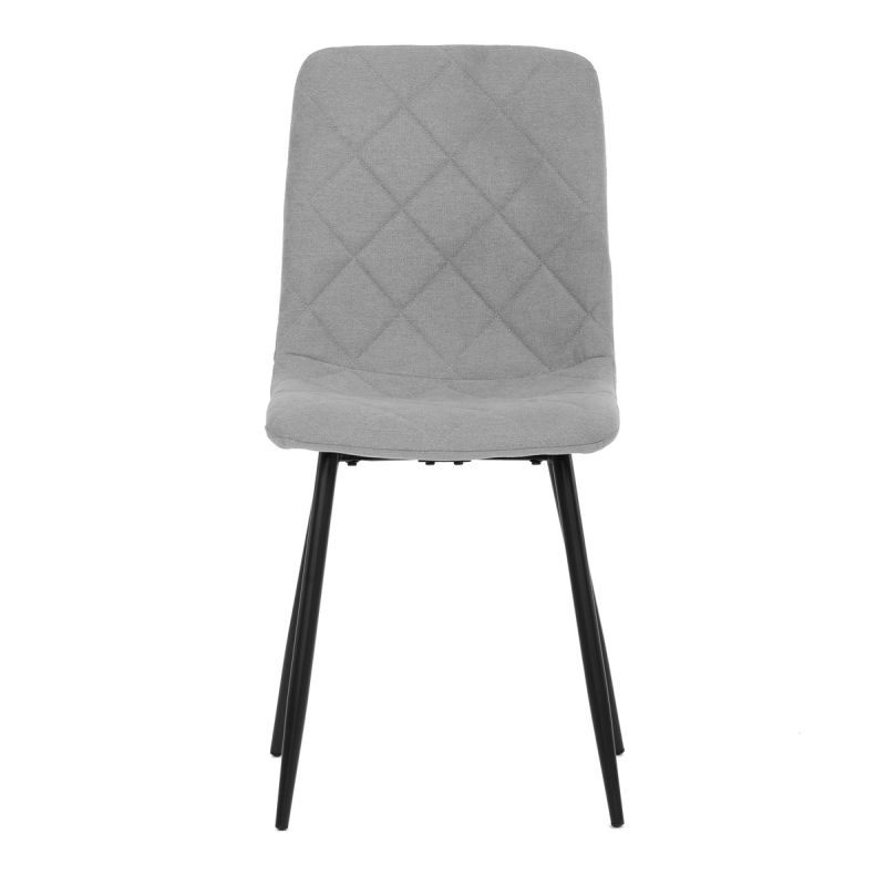 Moderná, štýlová a pohodlná stolička v striebornej látke