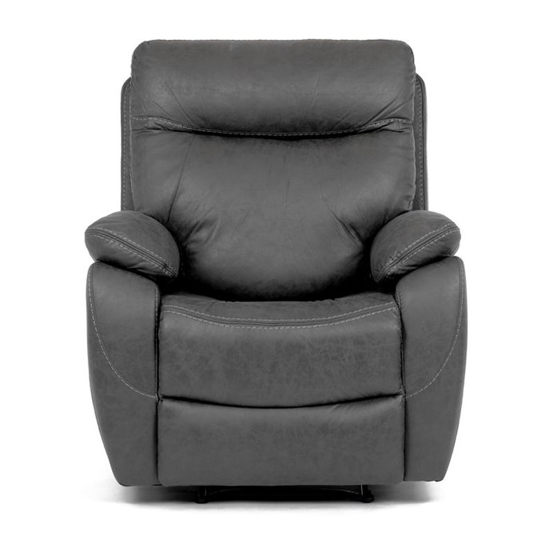 TV a relaxačné kreslo s elektrickým ovládaním, poťah šedá látka v dekore vintage