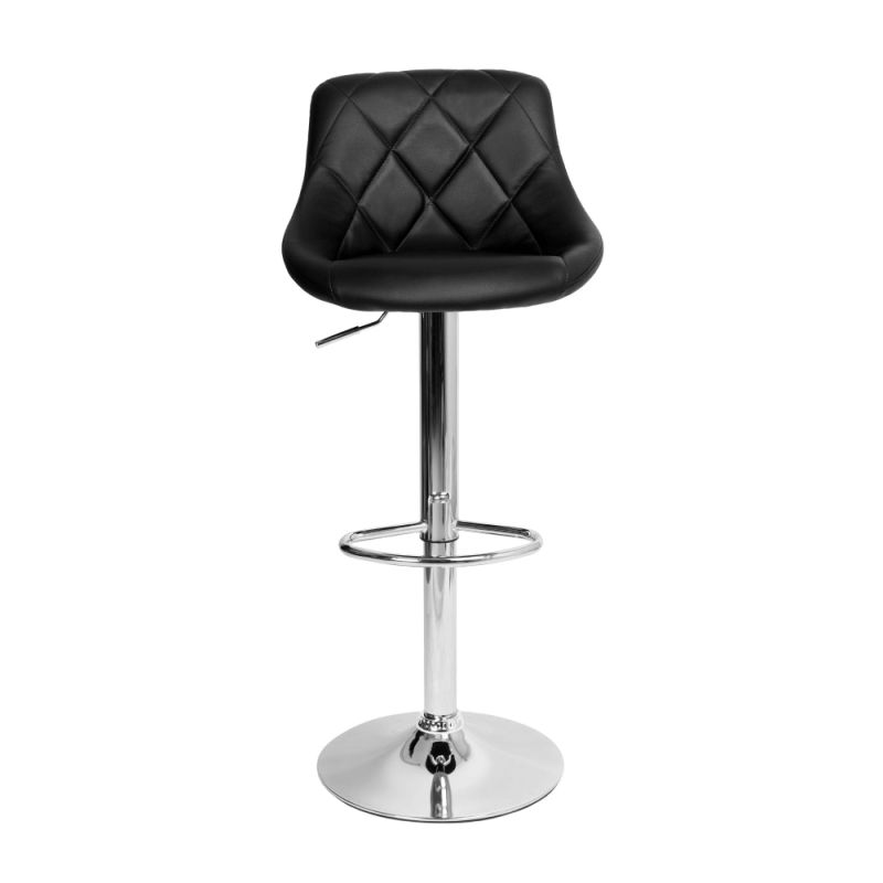 Maximálne pohodlná barová stolička, ekokoža čierna