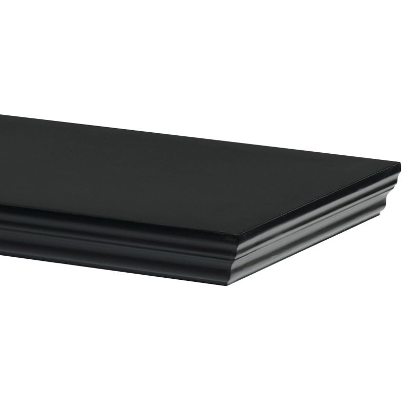 Moderná nástenná polička v čiernej farbe, 80 cm