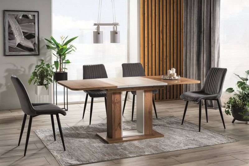 Perfektná stolička jedálenská, čierny mat-sivá