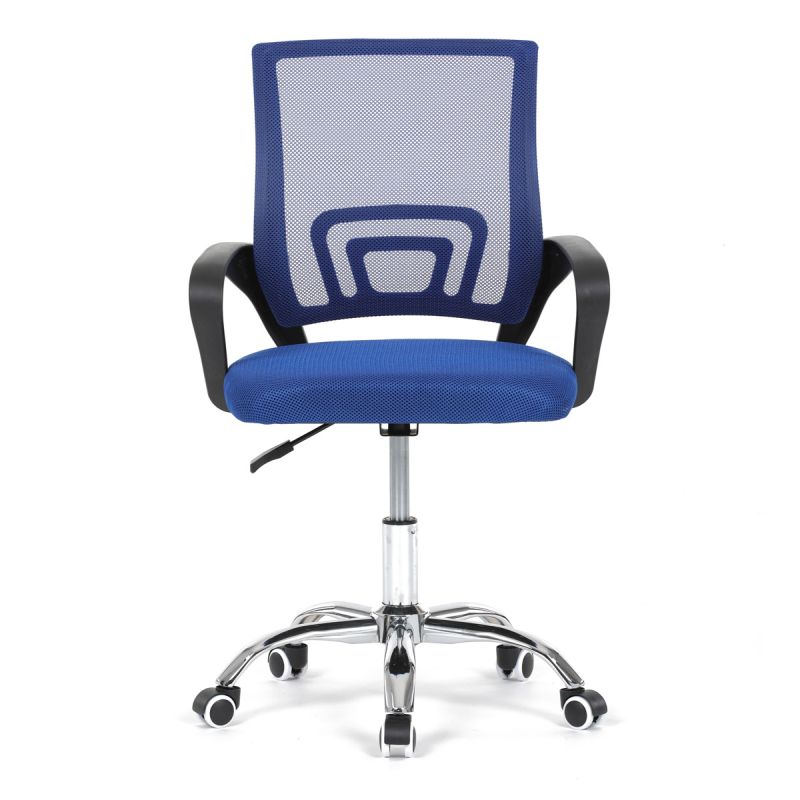 Kancelárska stolička, poťah modrá látka a sieťovina MESH