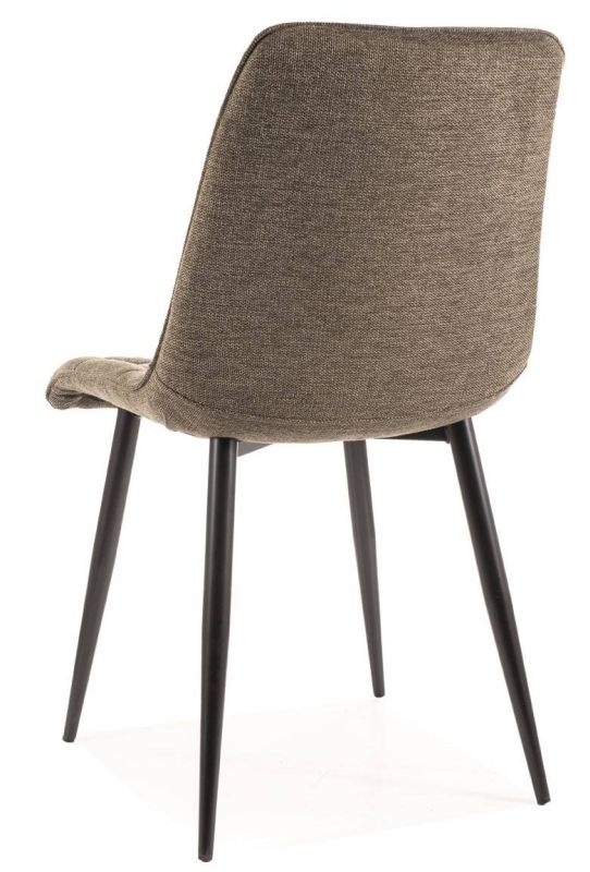 Originálna jedálenská stolička z kvalitných materiálov, čierna-brego olivka 77