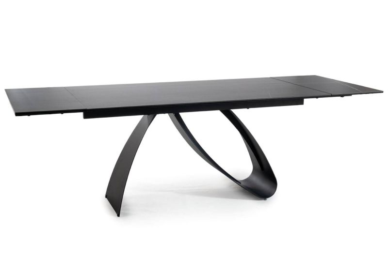 Dizajnový jedálenský stôl 160-240, čierny mat-sahar noir