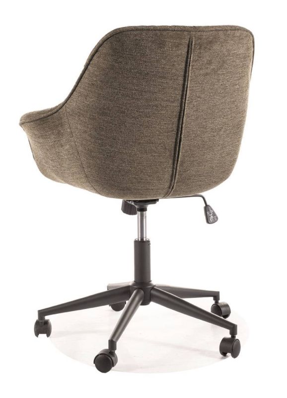 Štýlové kancelárske kreslo čalúnené látkou olivka 77
