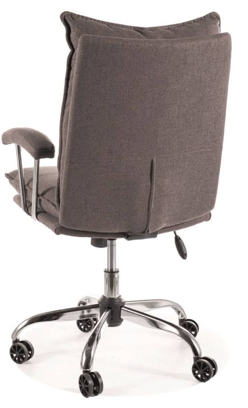 Kancelárske kreslo čalúnené sivou látkou