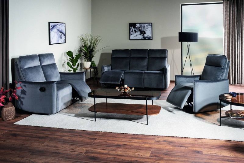 Dizajnérsky konferenčný stolík 120, dymové sklo, MDF orech, čierne nohy