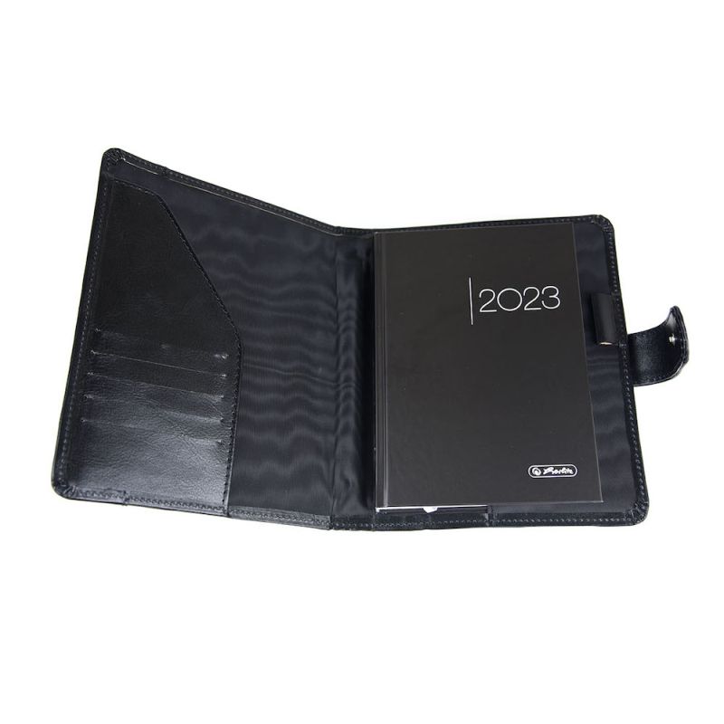 Kožený diár z prírodnej usne v čiernej farbe