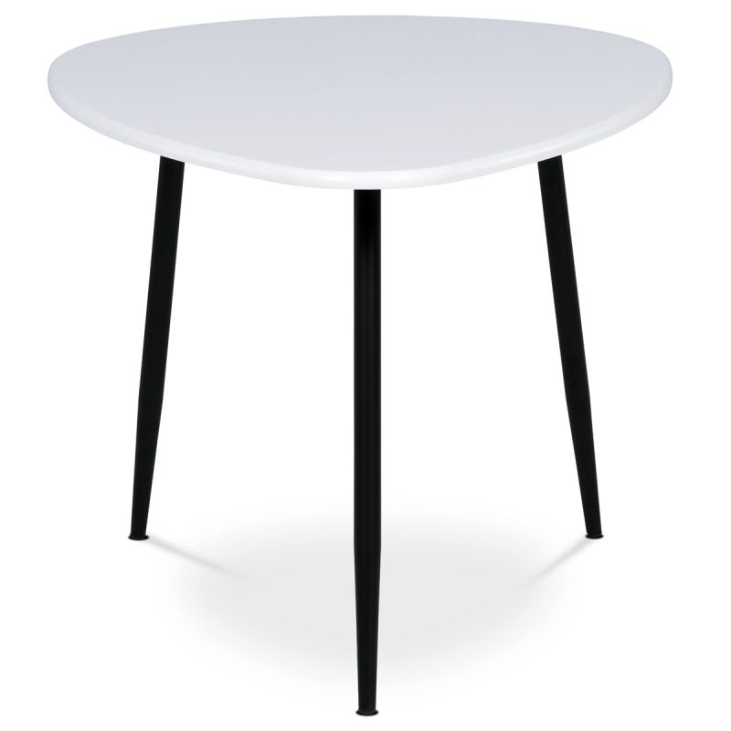 Konferenčný stôl na troch nohách, MDF doska biely mat 100x60