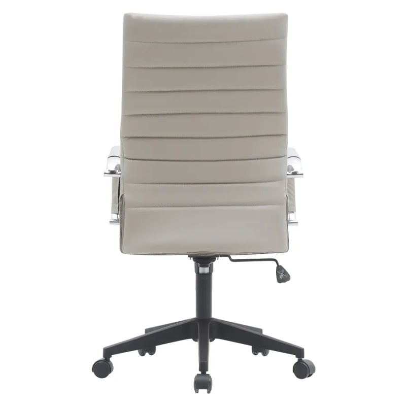 Pohodlné kreslo do kancelárie v sivohnedej TAUPE ekokoži