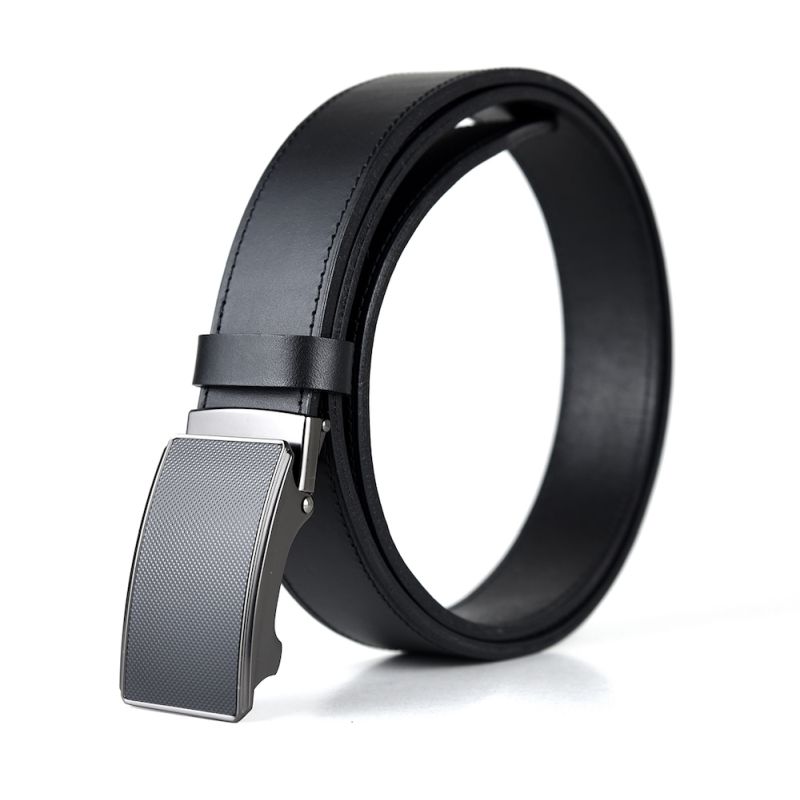 Kožený opasok s brzdou, šírka 3.5cm, FIBER - Čierna