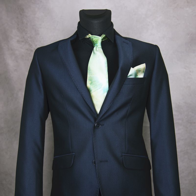 Hodvábna kravata + vreckovka LIMITED_09