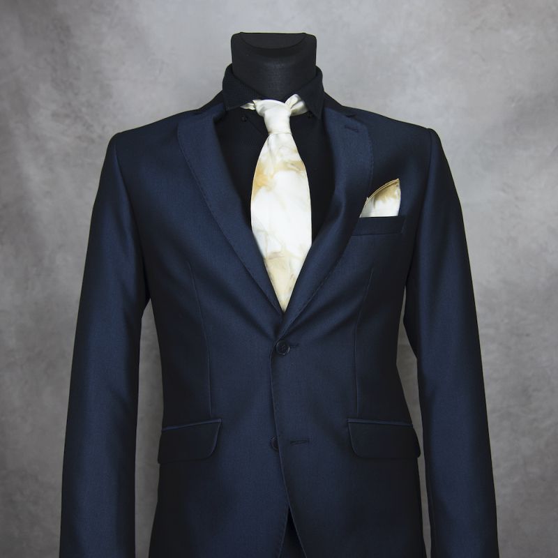 Hodvábna kravata + vreckovka LIMITED_34