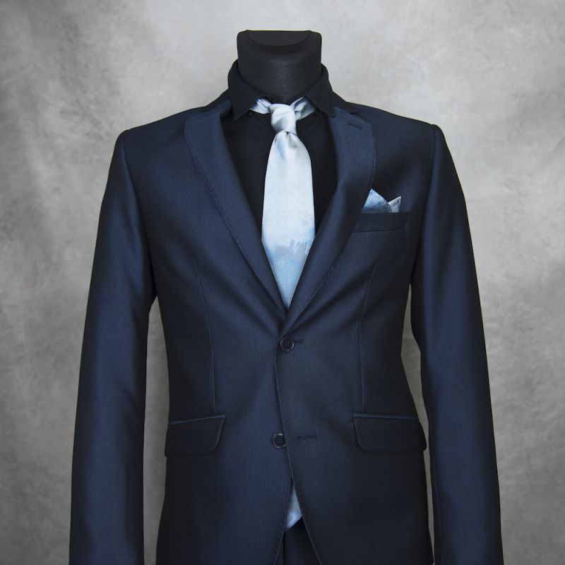 Hodvábna kravata + vreckovka LIMITED_41