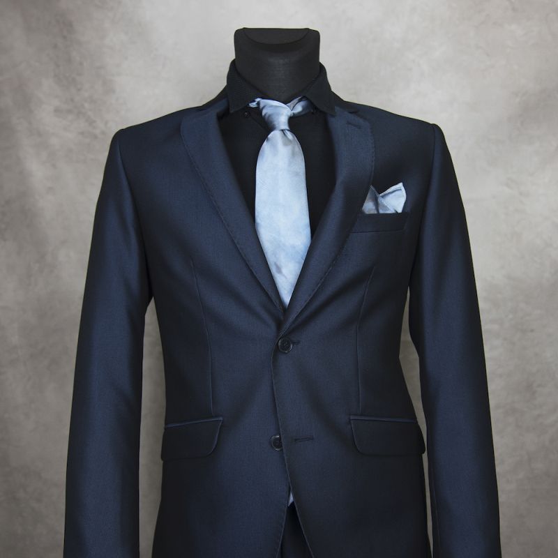 Hodvábna kravata + vreckovka LIMITED_43