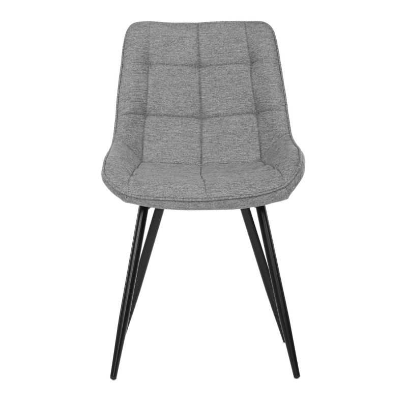 Jedálenská stolička potiahnutá striebornou látkou