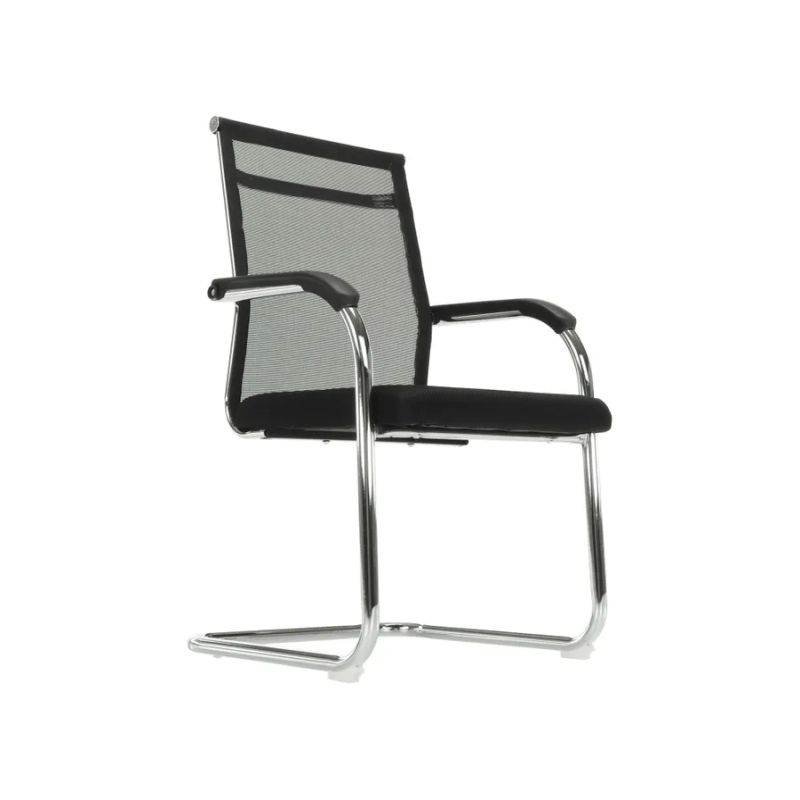 Zasadacia stolička, čierna-strieborná