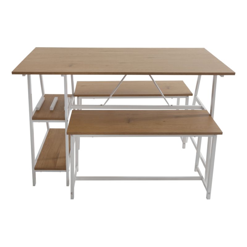 Praktický jedálenský set 1+2, dub-biela