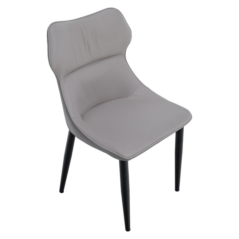 Jedálenská stolička s moderným tvarom, svetlosivá-tmavosivá-čierna